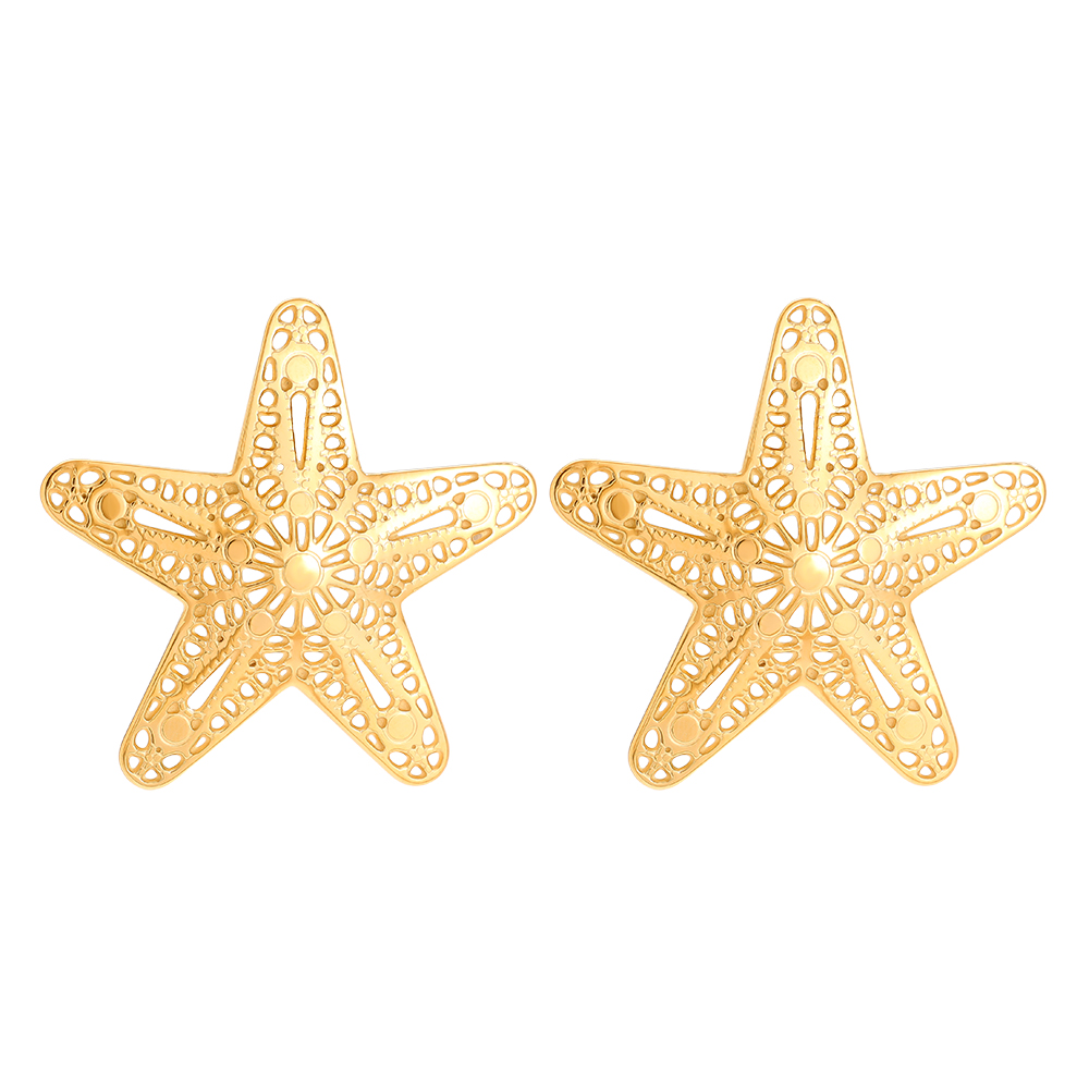 Edelstahl Ohrringe 45mm Nice Sea Star