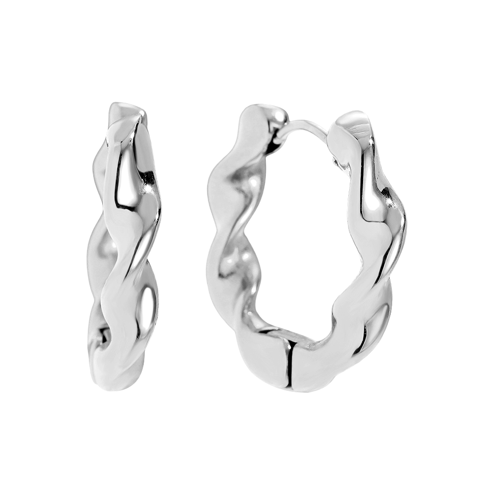 Edelstahl Ohrringe 2.5cm Classic Twist Hoop