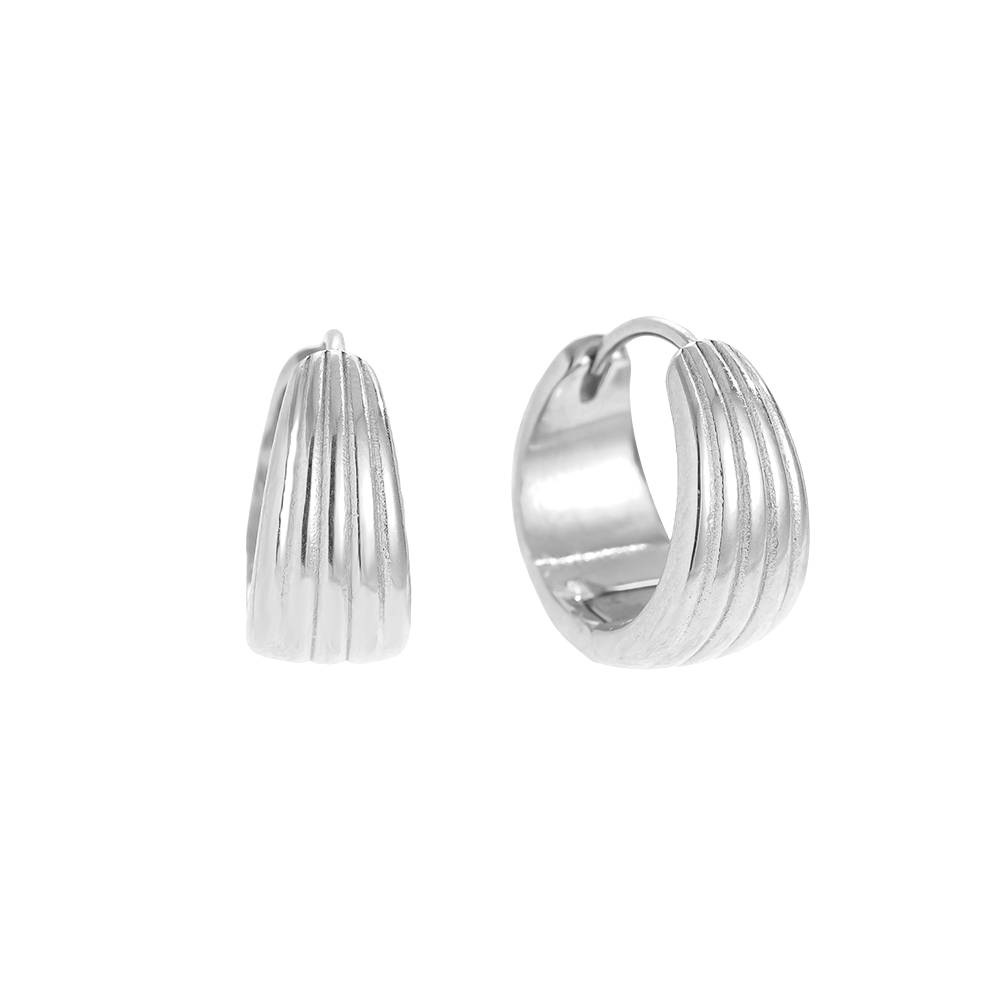 Edelstahl Ohrringe 1.5cm Nice Line Hoop