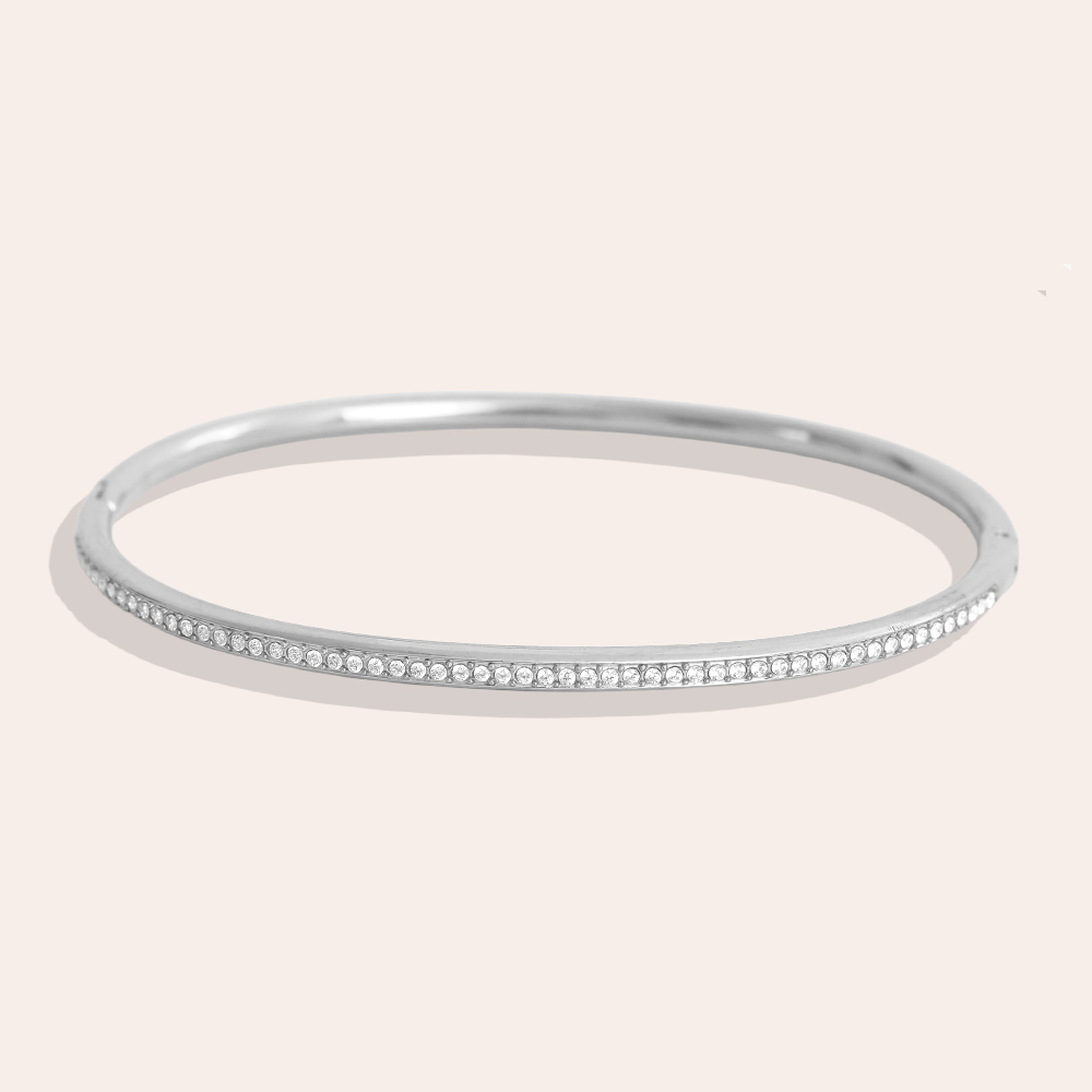 Edelstahl Armreif 6.5cm Diameter Casual Diamond