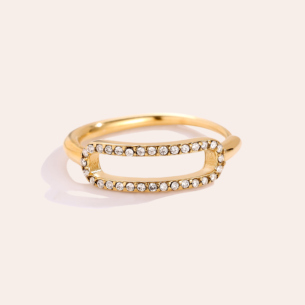 Edelstahl Ring Like Mouth Diamond