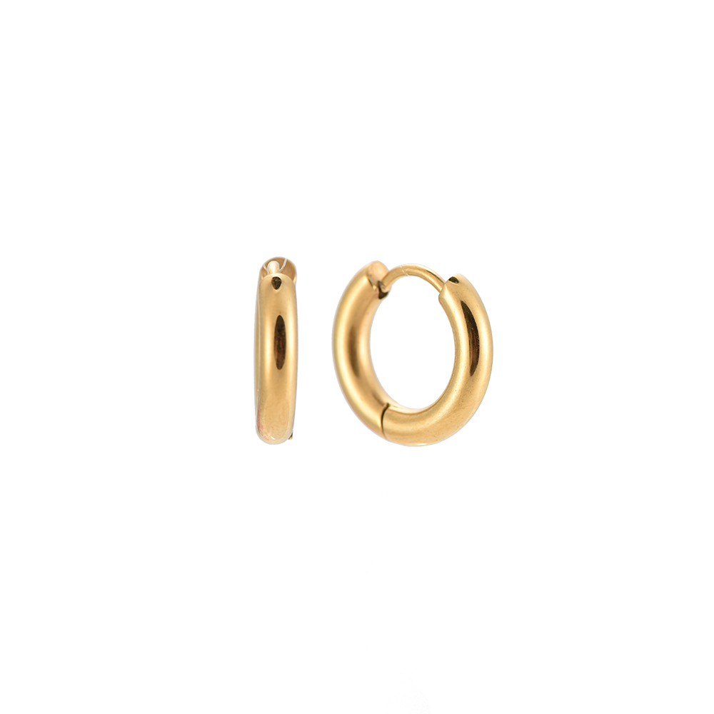 Edelstahl Ohrringe 16mm Simple Hoop