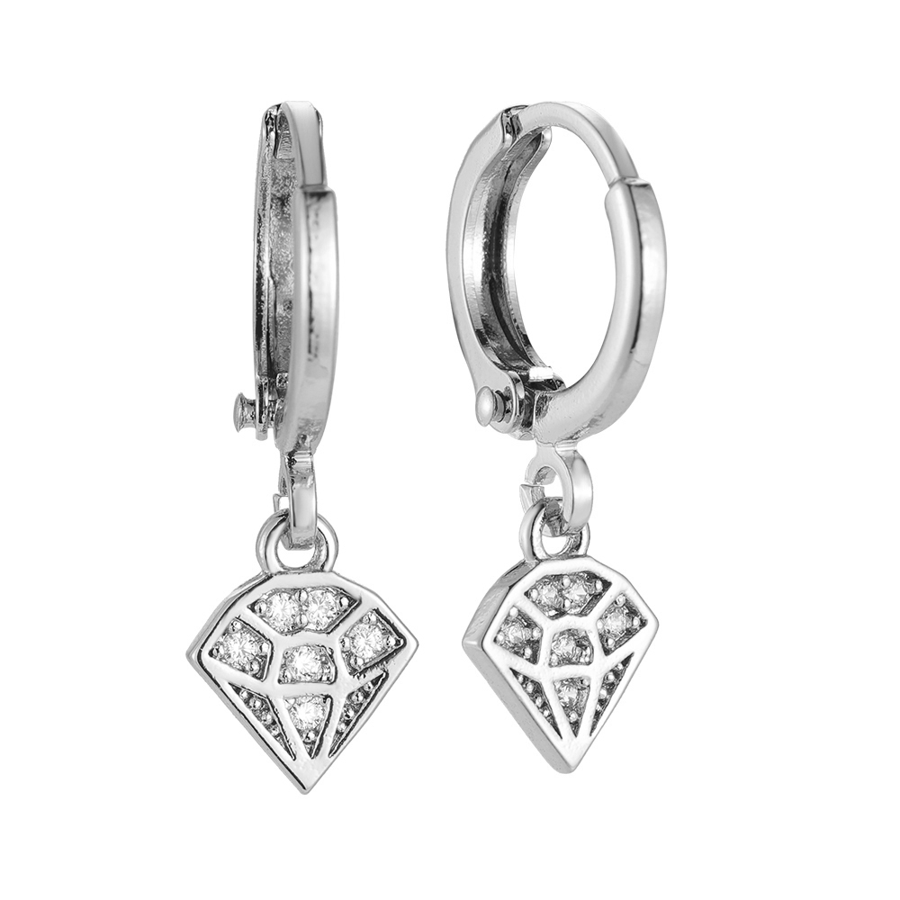 Vergoldete Ohrringe Diamond Wireframe Sparkle