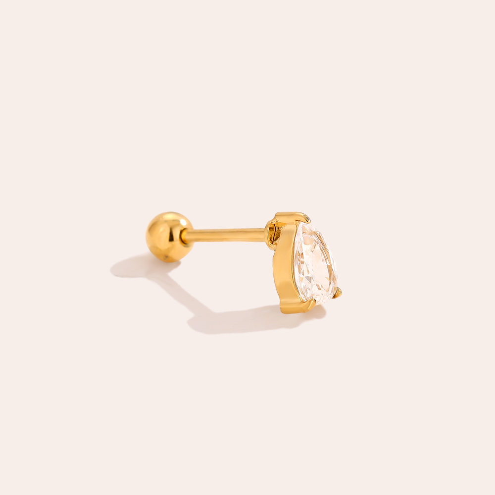 Edelstahl Piercing 6mm Mini Diamond Drop
