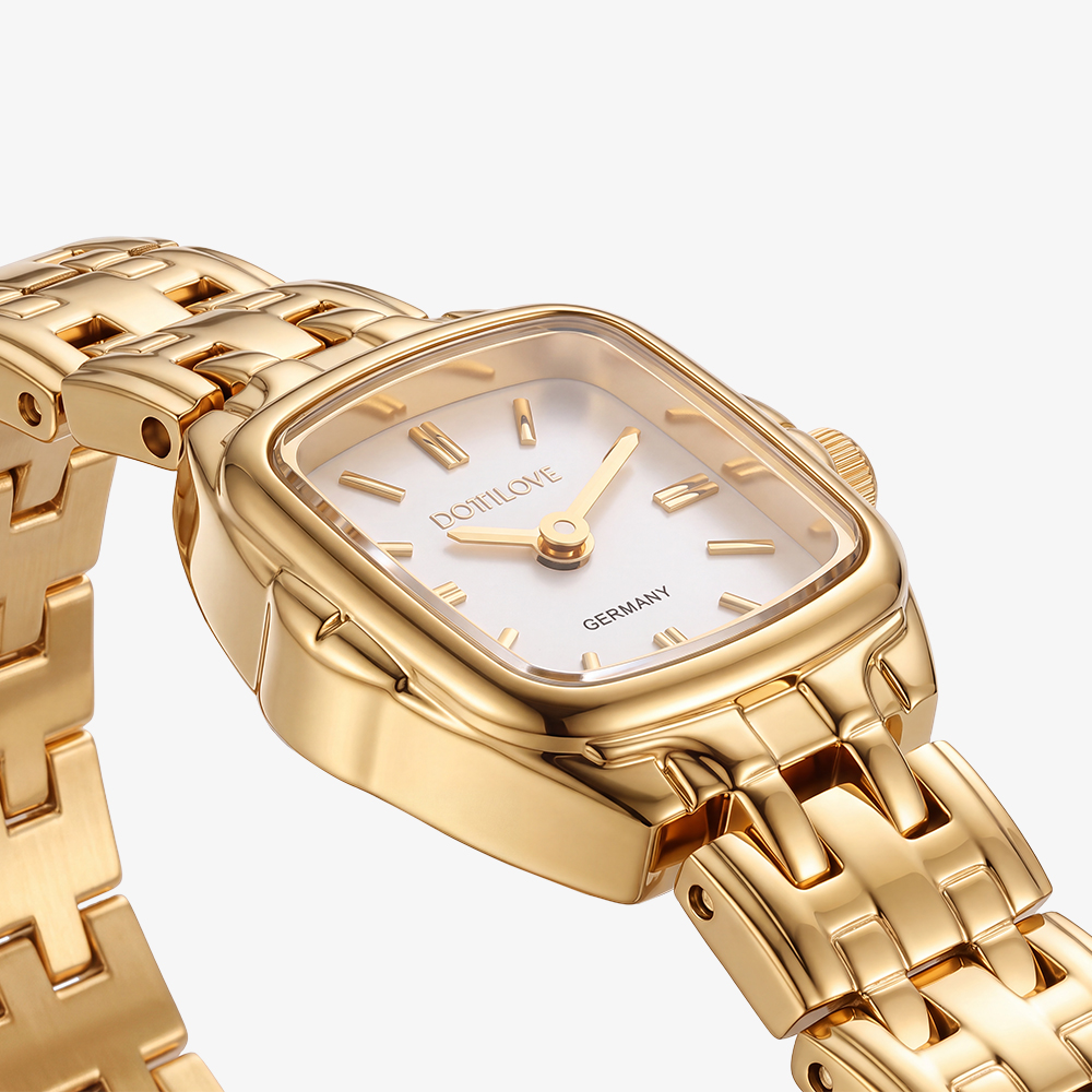 Edelstahl Uhr Kissenform