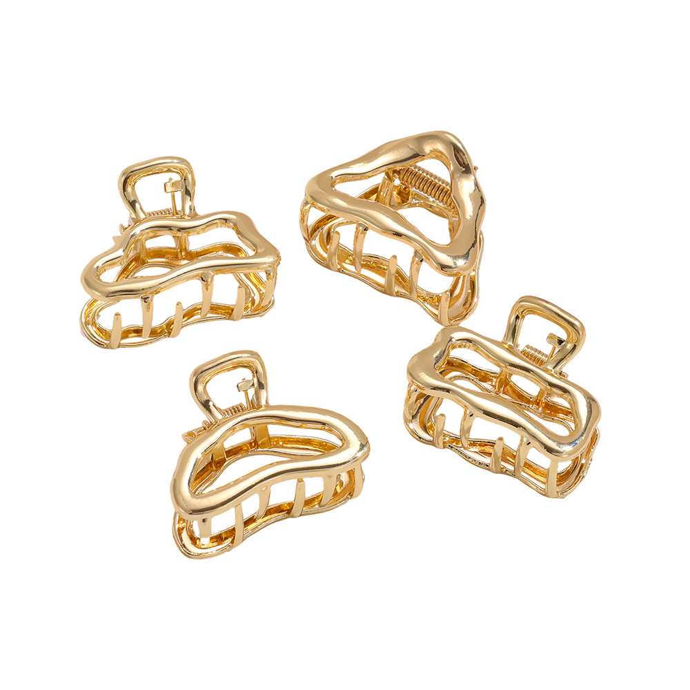 4cm 4Stk. golden Haarklammer Set   