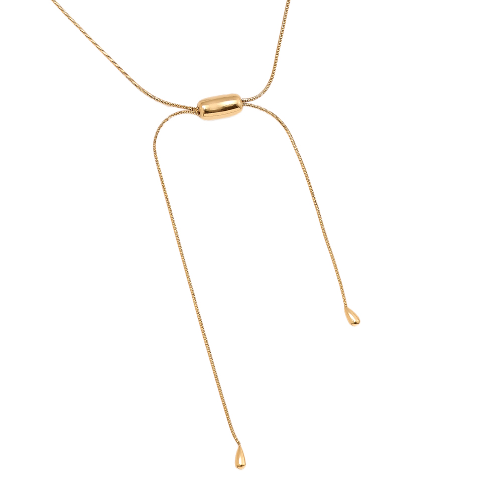 Edelstahl Halskette 42cm Bean With Chain