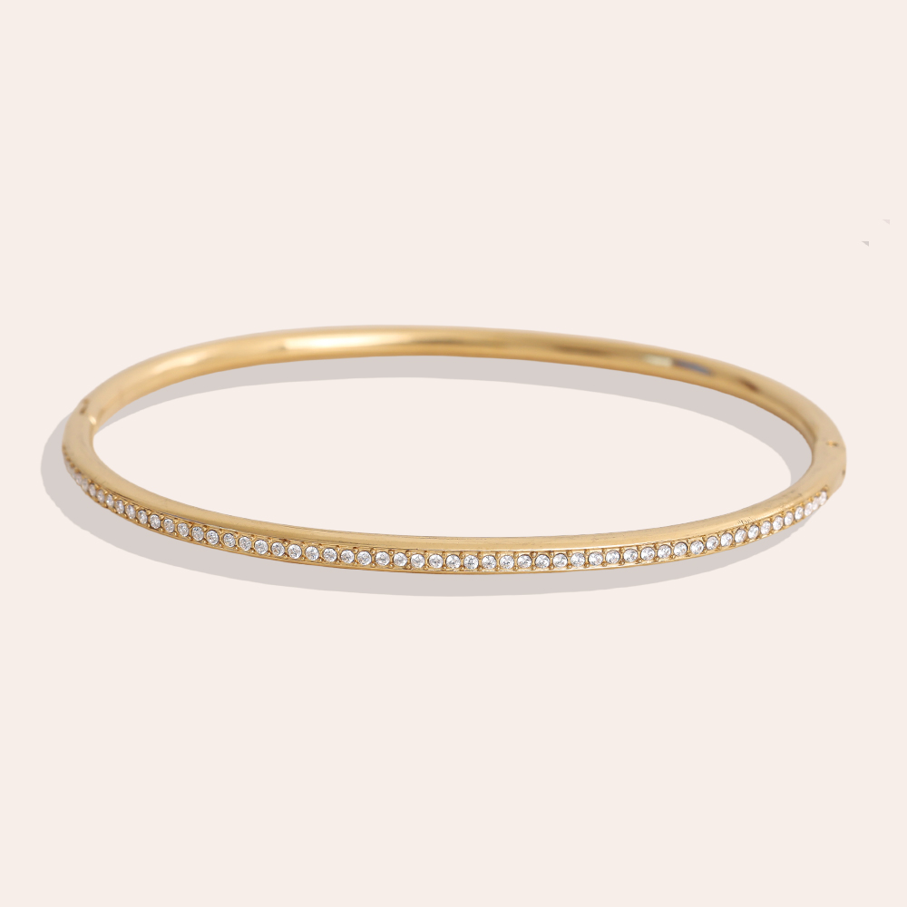 Edelstahl Armreif 6.5cm Diameter Casual Diamond