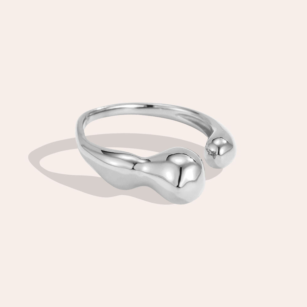 Edelstahl Ring Verstellbarer Knochenform