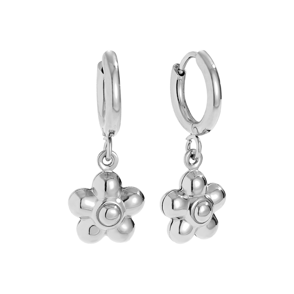 Edelstahl Ohrringe 1*2.5cm süße Blume