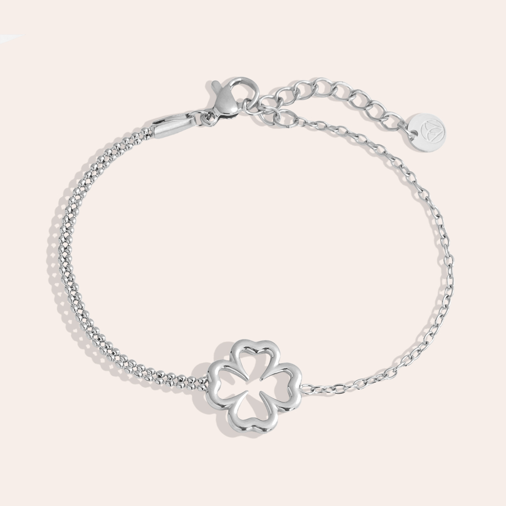 Edelstahl Armkette 16cm Schlichte Blume