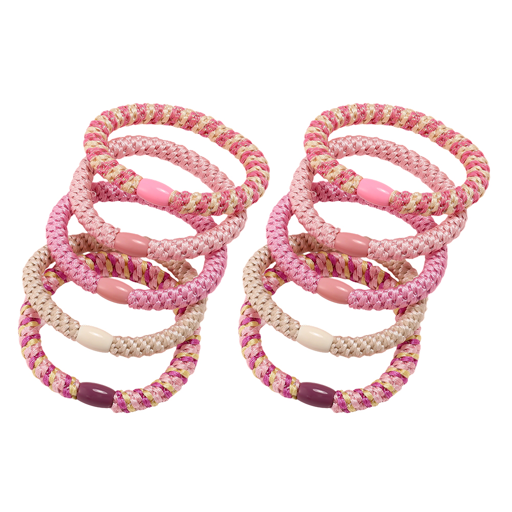 10 Stk. Pink Gummi scrunchie set