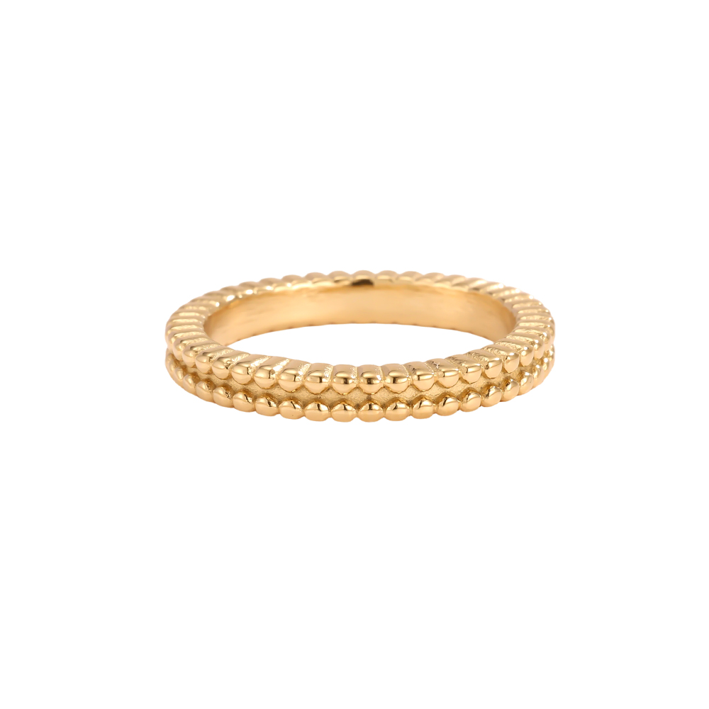 Edelstahl Ring Verstellbarer Mini Dot