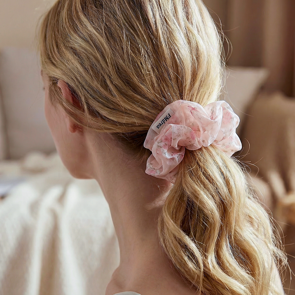 12*65mm Blumen Scrunchie  