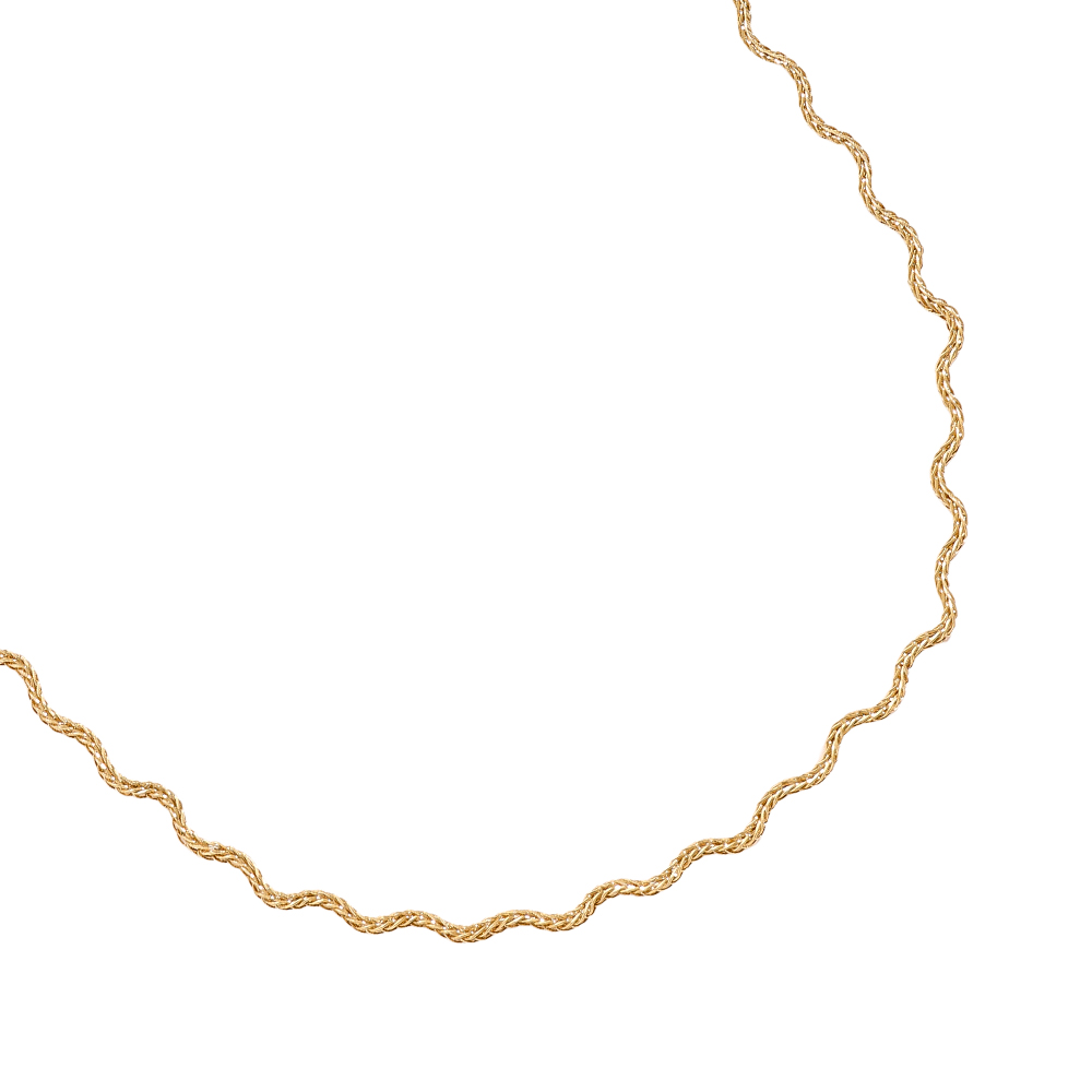 Edelstahl Halskette 38cm Nice Wave Chain