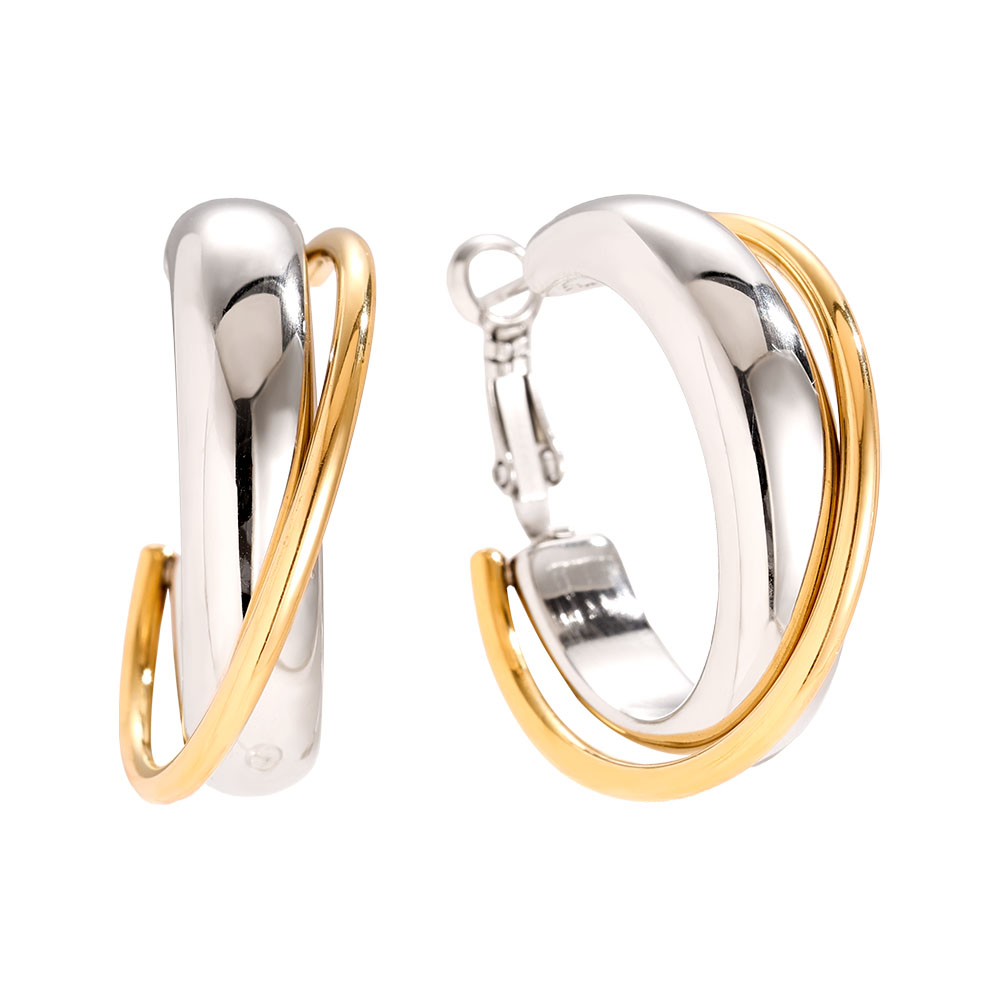 Edelstahl Ohrringe 3.5cm Hoop