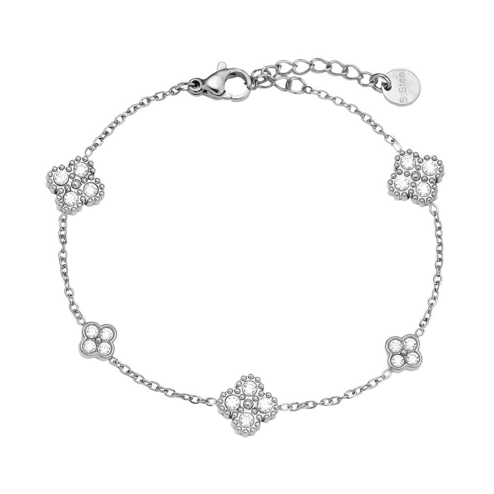 Edelstahl Armkette 15cm Nice Lucky Flower