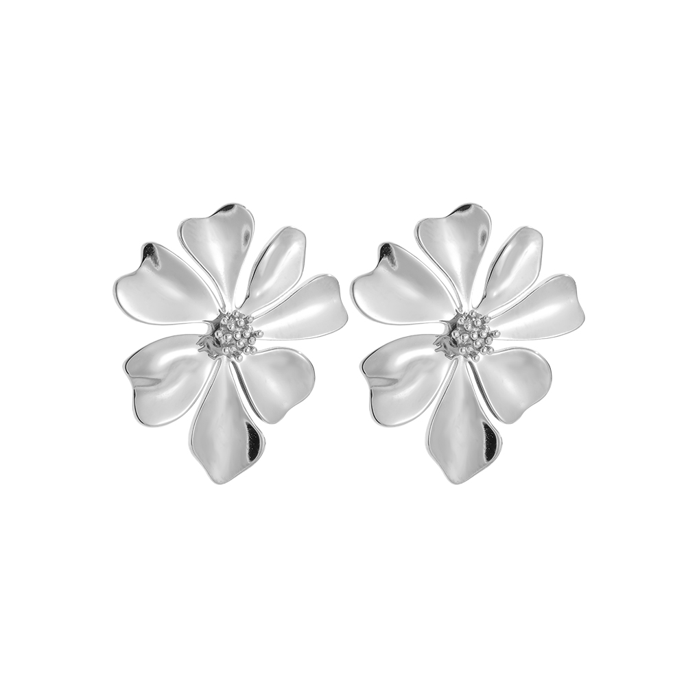 Edelstahl Ohrringe 24*27mm Schöne Blume
