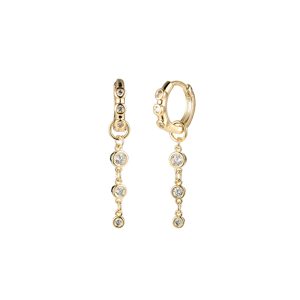 Vergoldete Ohrringe Otto 3 Diamonds