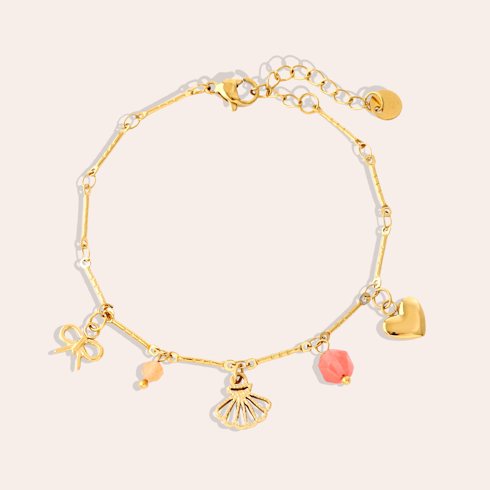 Edelstahl Armband 17cm Many Sweet Charms