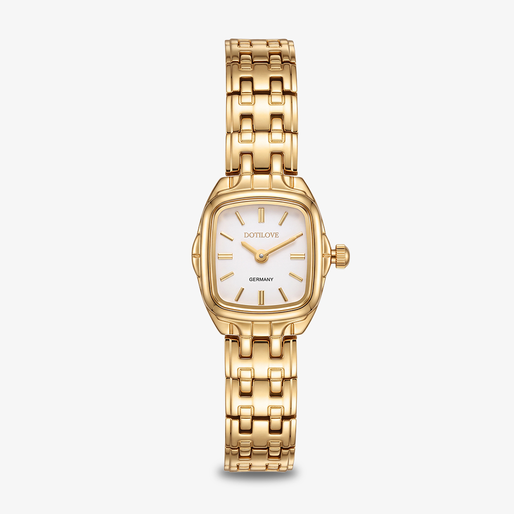 Edelstahl Uhr Kissenform