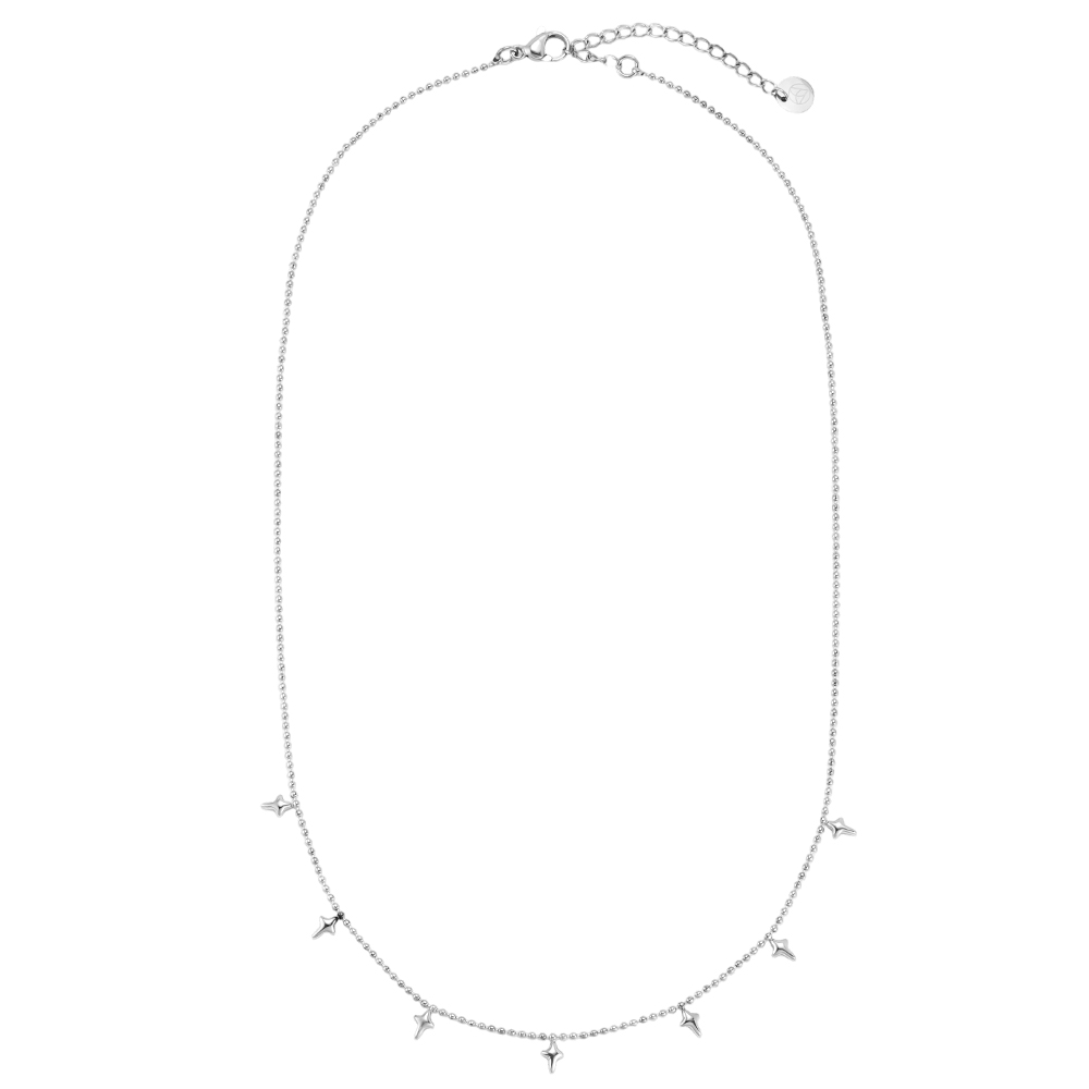 Edelstahl Halskette 42cm viele kleine Sterne