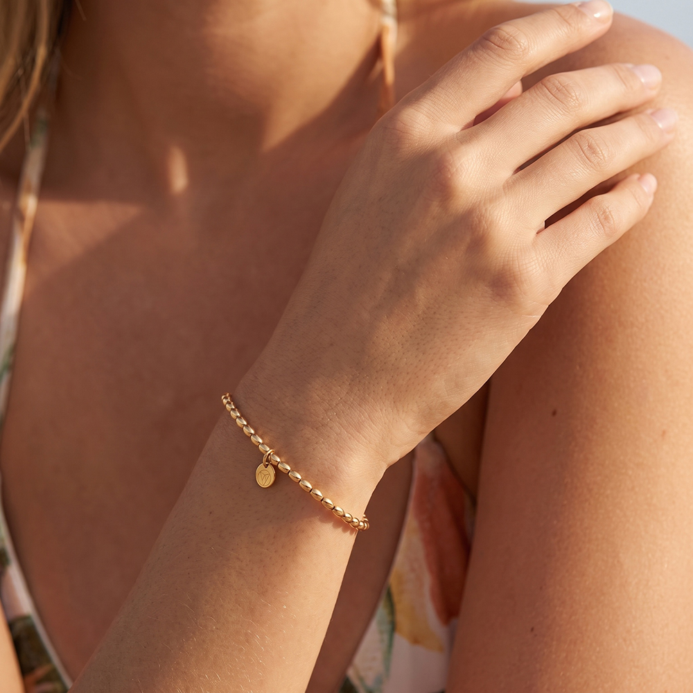Edelstahl Armband Elastic Reiskorn