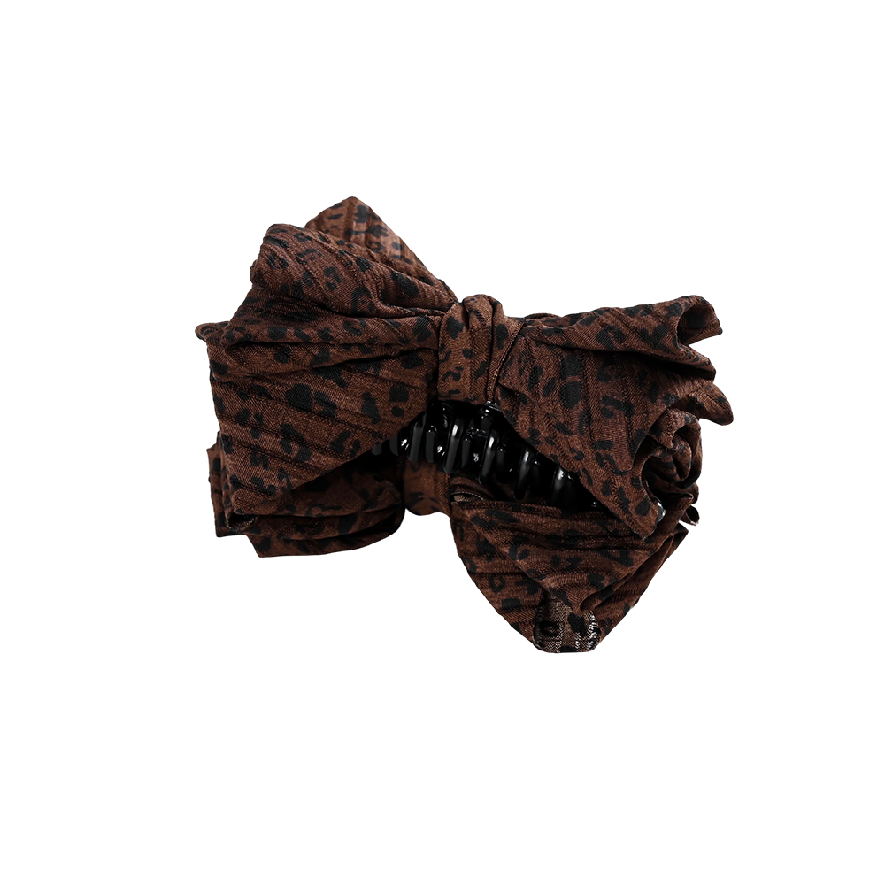 10cm Leopardenprint Schleife Haarklammer  