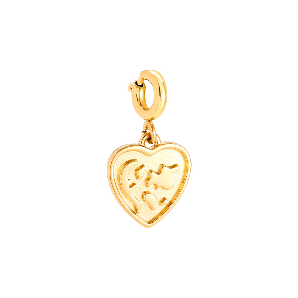 Edelstahl Pendant 1cm Spring Clasp Nice Heart
