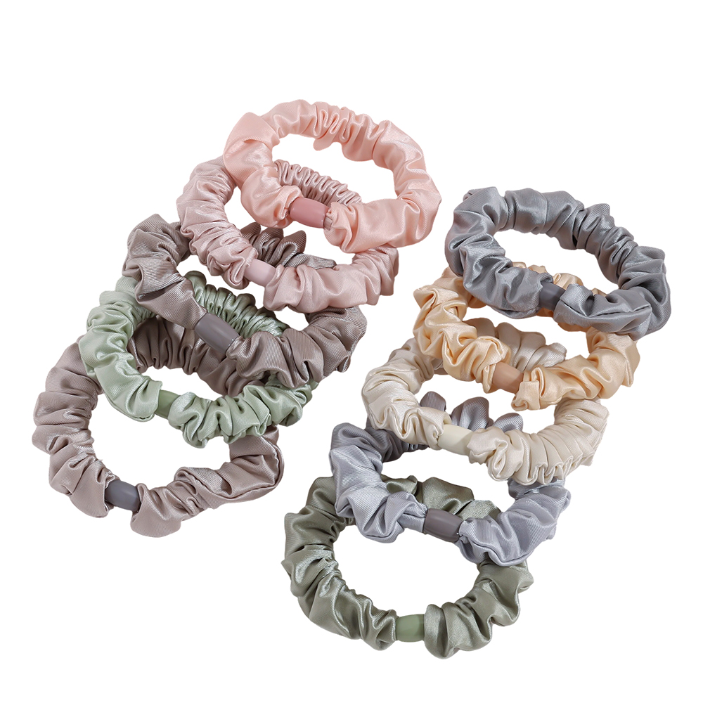 10 Stk. Große satin scrunchie set