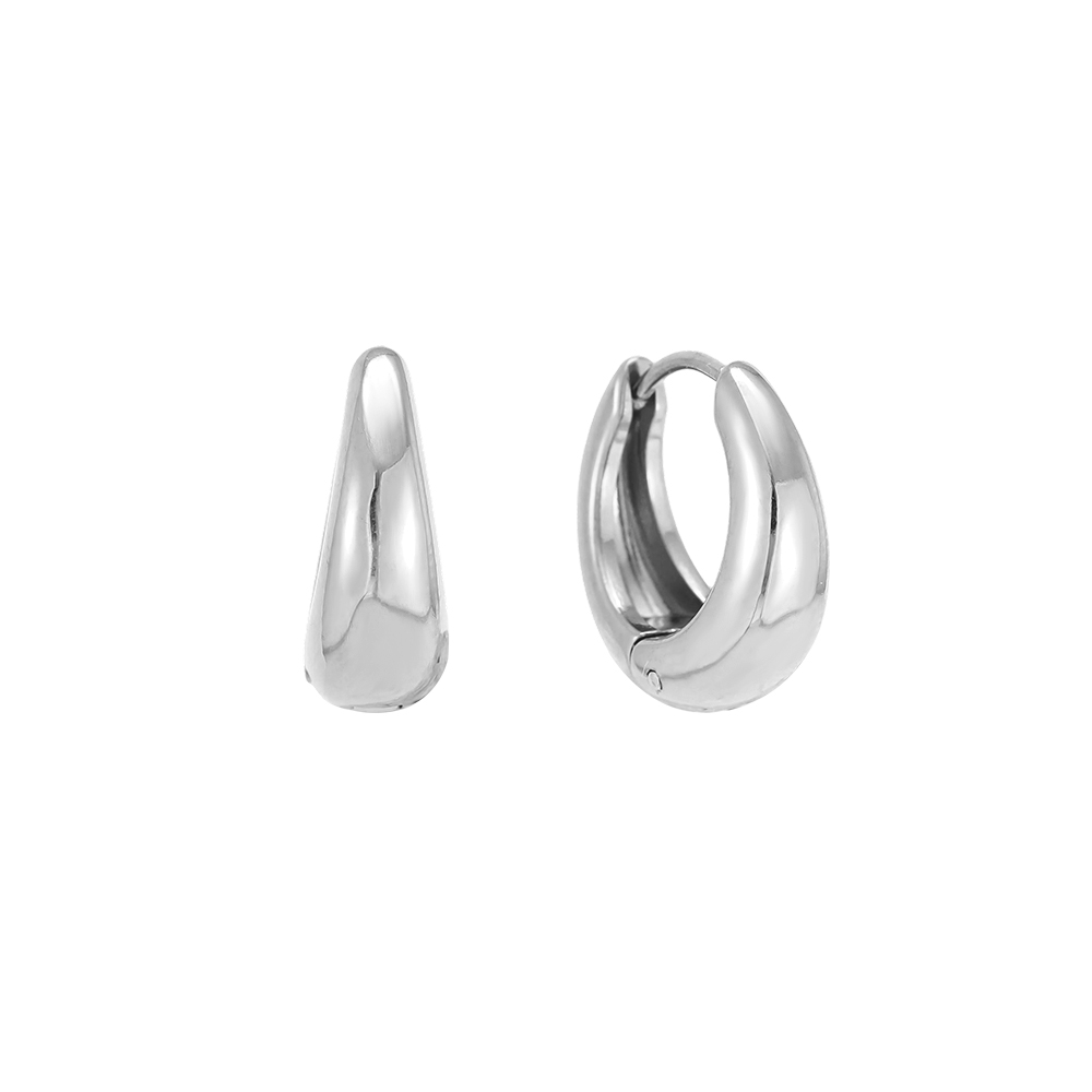 Edelstahl Ohrringe 18mm klassisch Creolen    