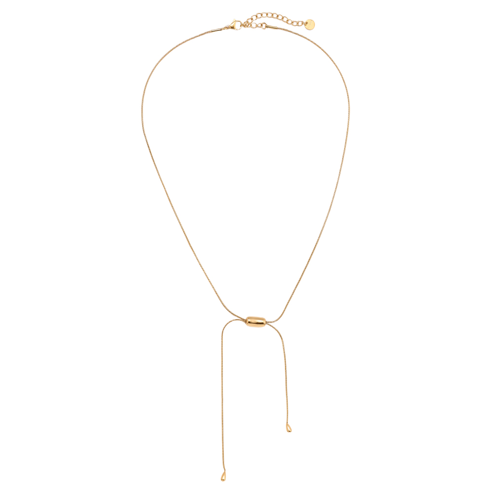 Edelstahl Halskette 42cm Bean With Chain