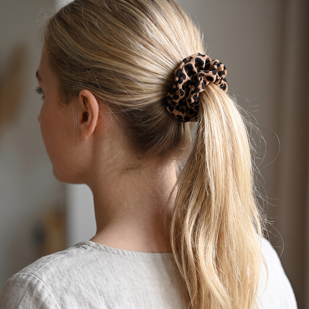 Schlicht Leopardenmuster Scrunchie  