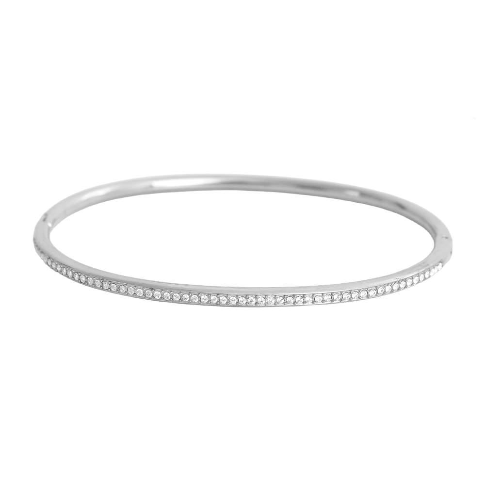 Edelstahl Armreif 6.5cm Diameter Casual Diamond