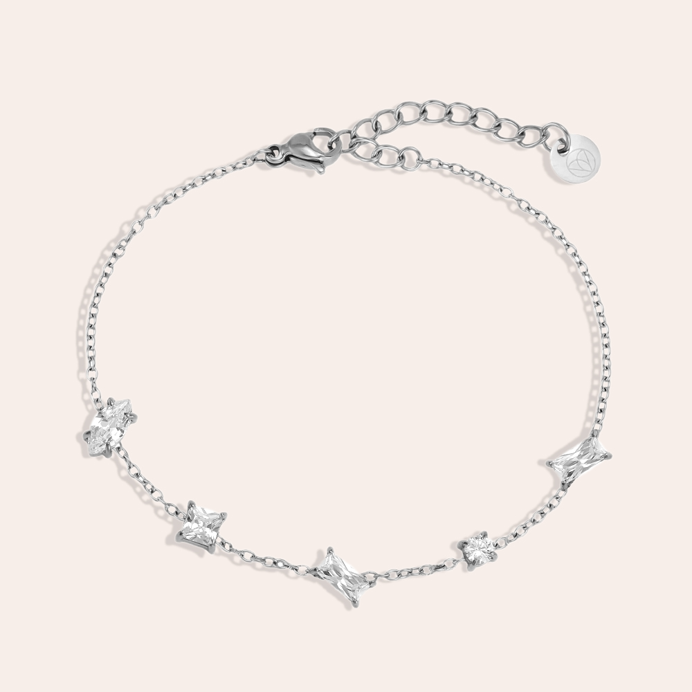 Edelstahl Armband 16cm viele verschiedene Zirkonia