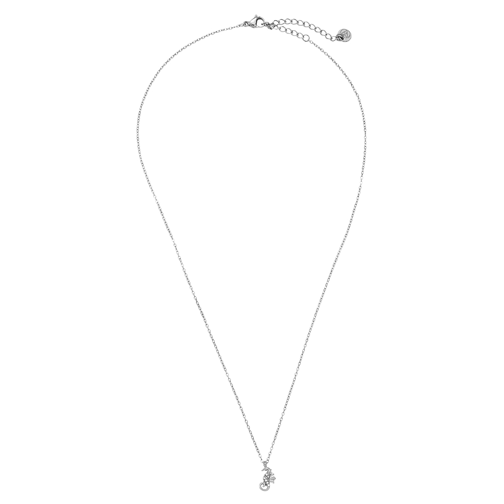 Edelstahl Halskette 40cm Diamond Sea Horse