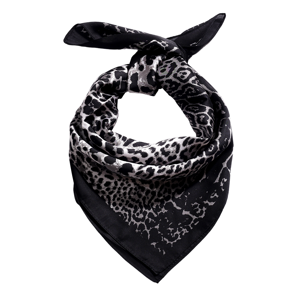 68*68cm Black Leopard Print Schal