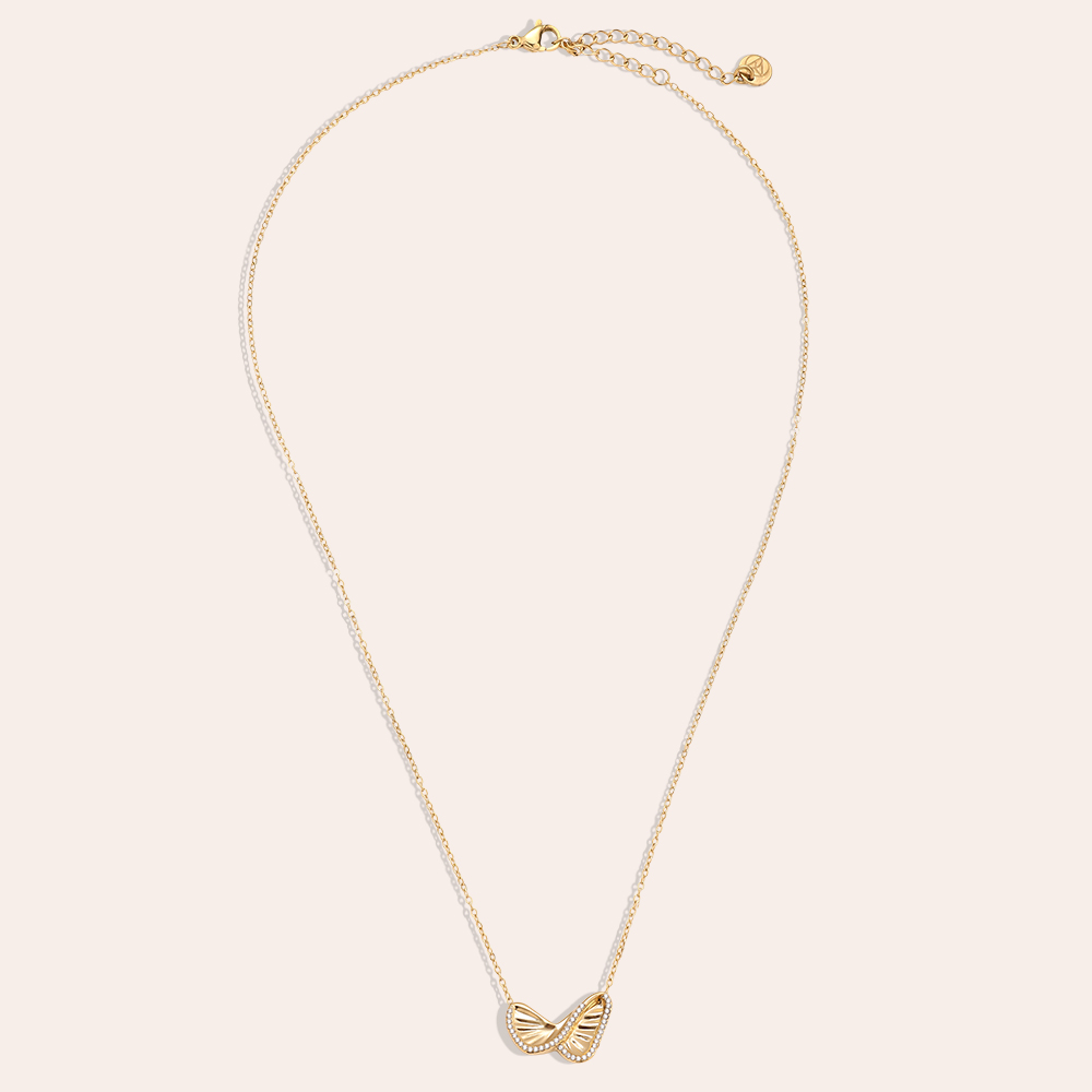 Edelstahl Halskette 40cm Like Diamond Butterfly