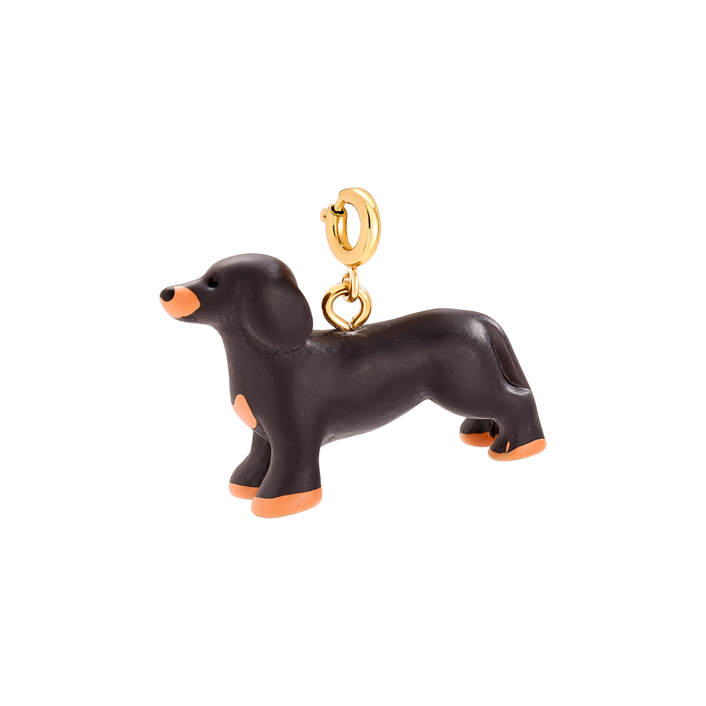 Edelstahl Pendant 25mm Spring Clasp Big Dog