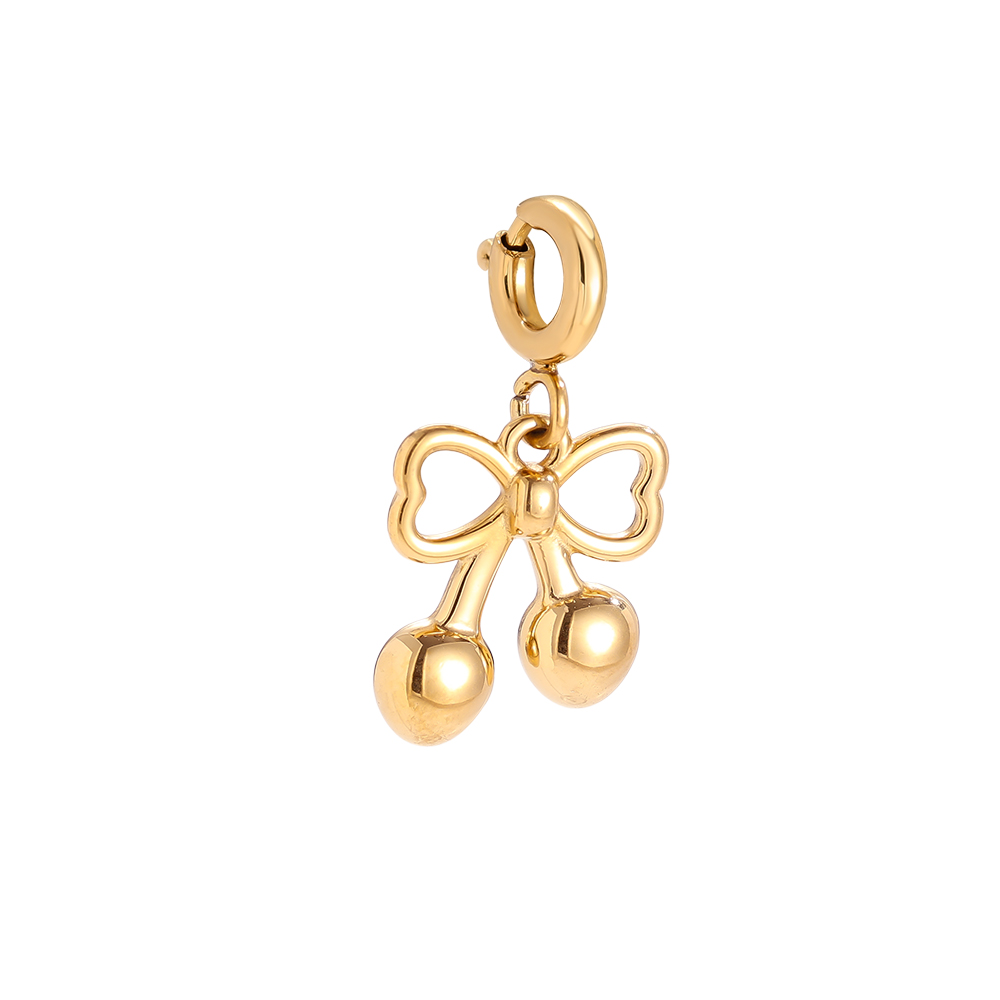 Edelstahl Pendant 12mm Spring Clasp Cute Cherry