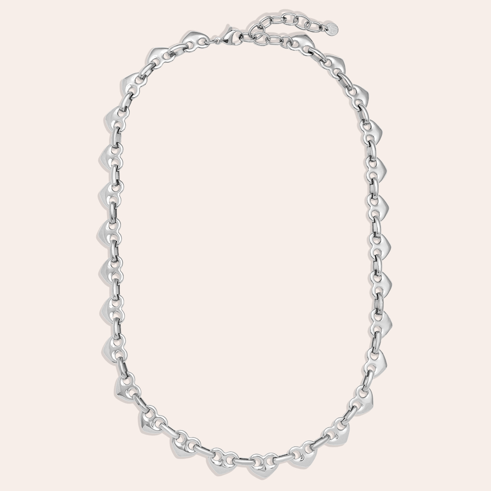 Edelstahl Halskette 45cm Heart Nose Chain