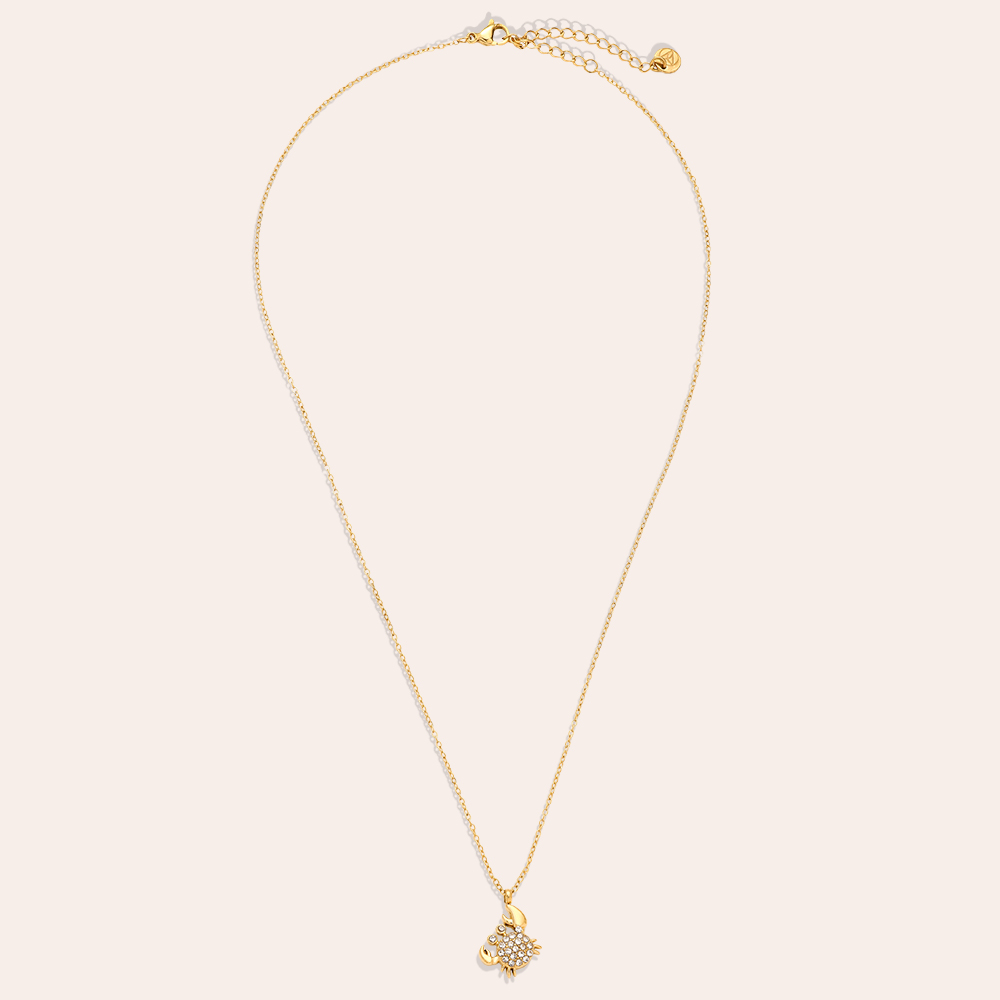 Edelstahl Halskette 40cm Diamond Crab