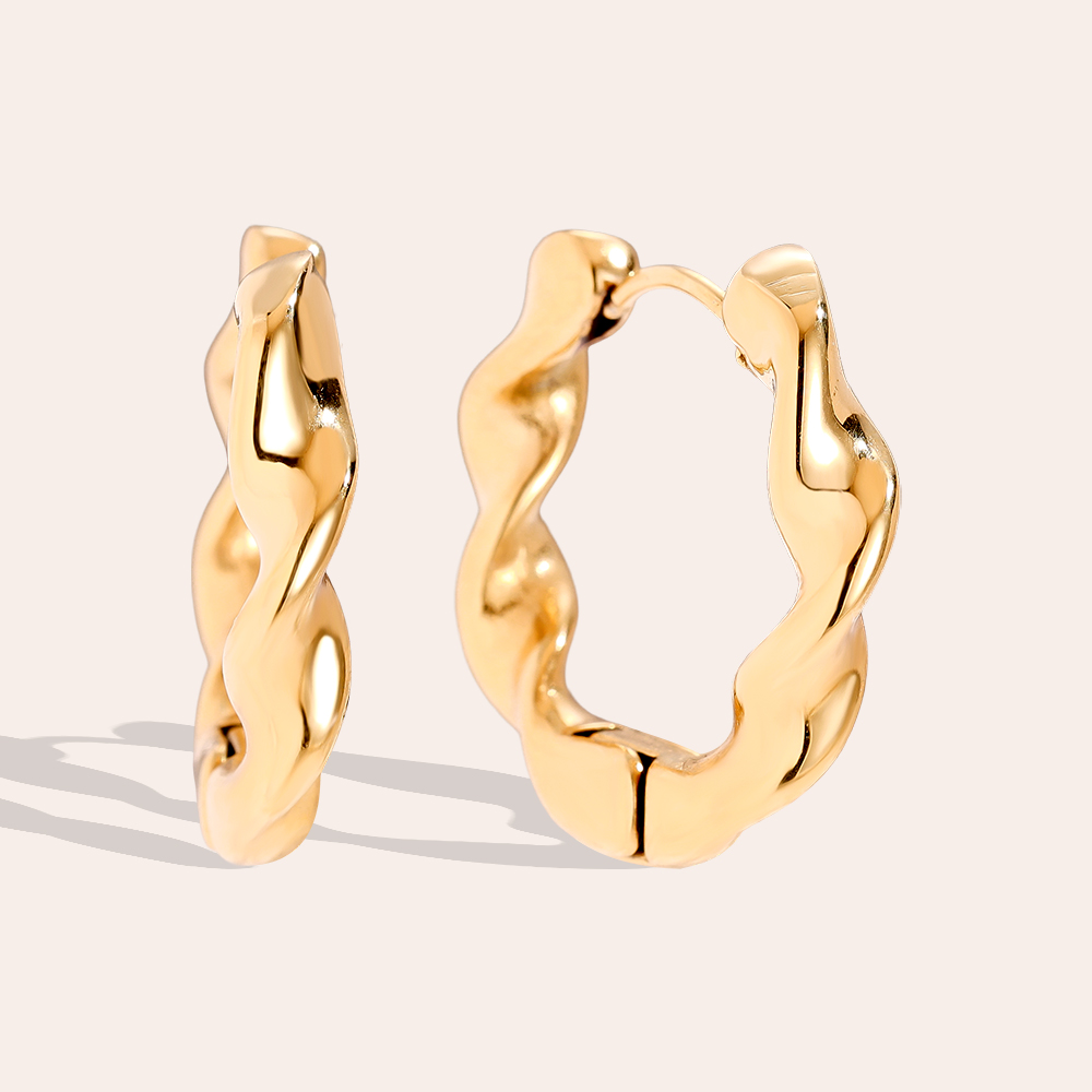 Edelstahl Ohrringe 2.5cm Classic Twist Hoop