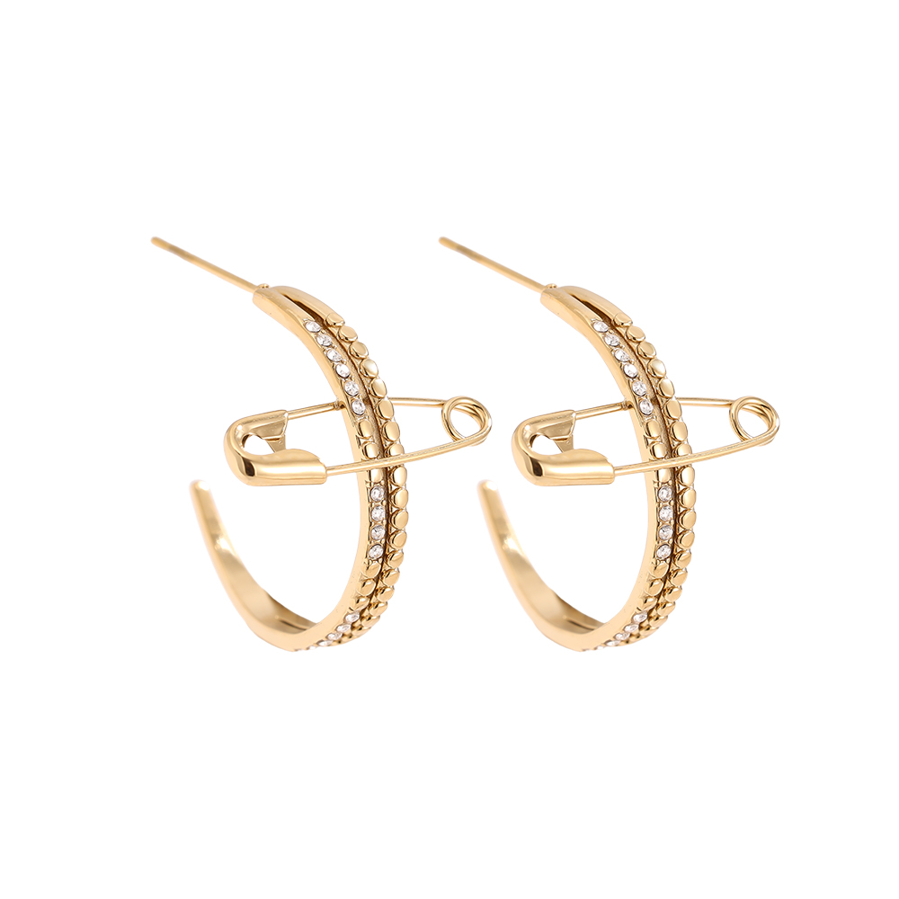 Edelstahl Ohrringe 30mm Hoop With Pin