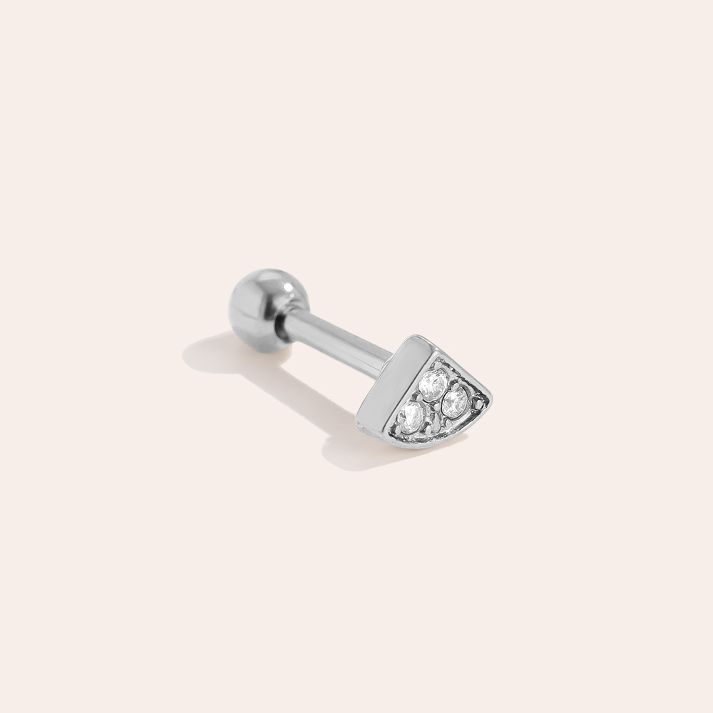 Edelstahl Piercing 5mm Mini Diamond Triangle