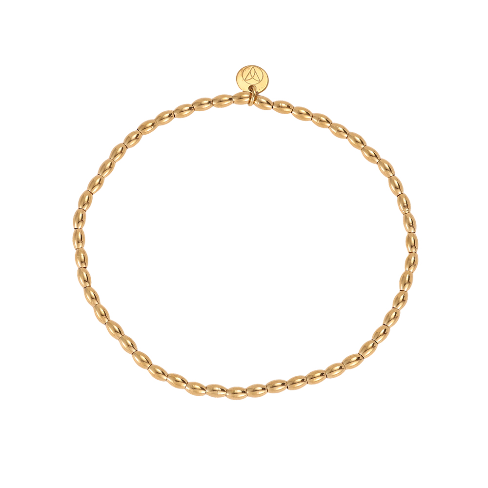 Edelstahl Armband Elastic Reiskorn