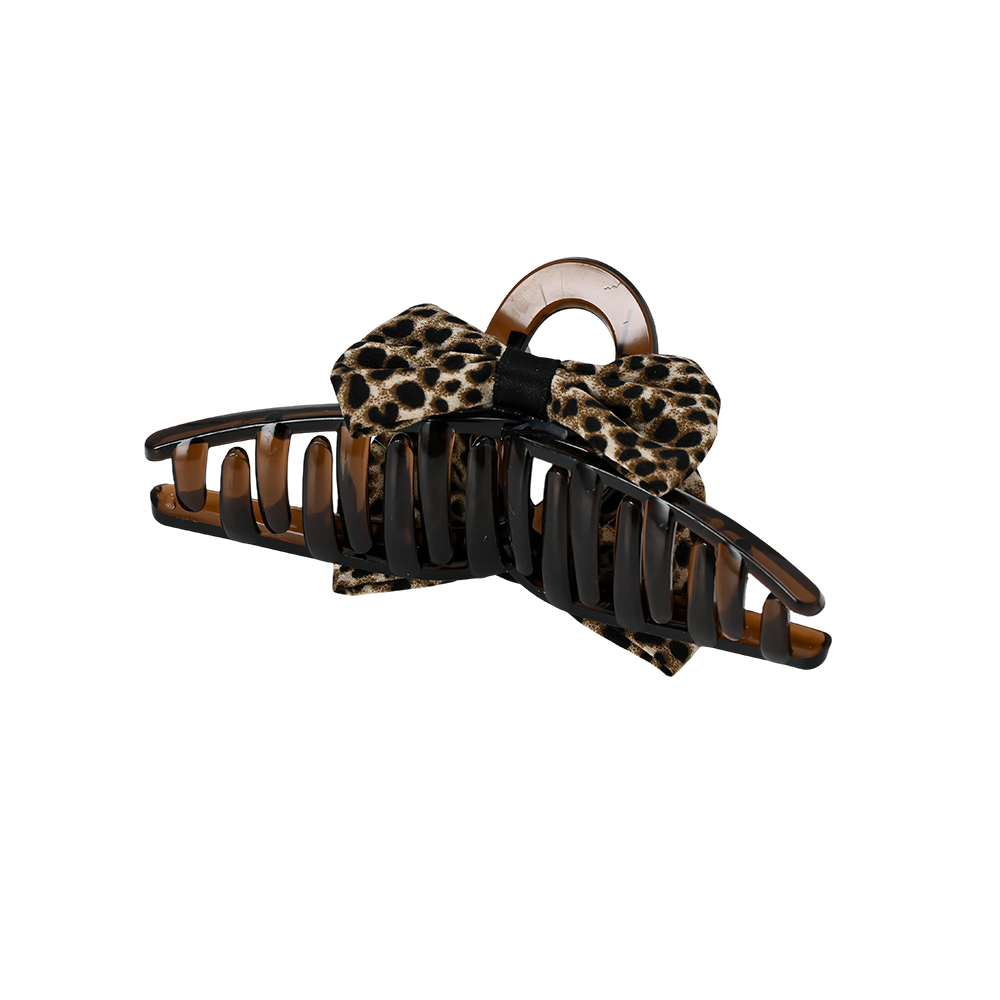 13cm Leopardenprint Schleife Haarklammer  