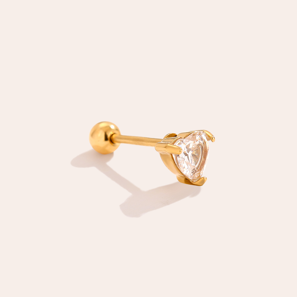 Edelstahl Piercing 5mm Mini Diamond Heart