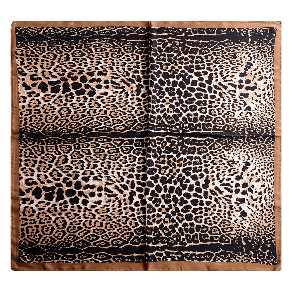 68*68cm Brown Leopard Print Schal