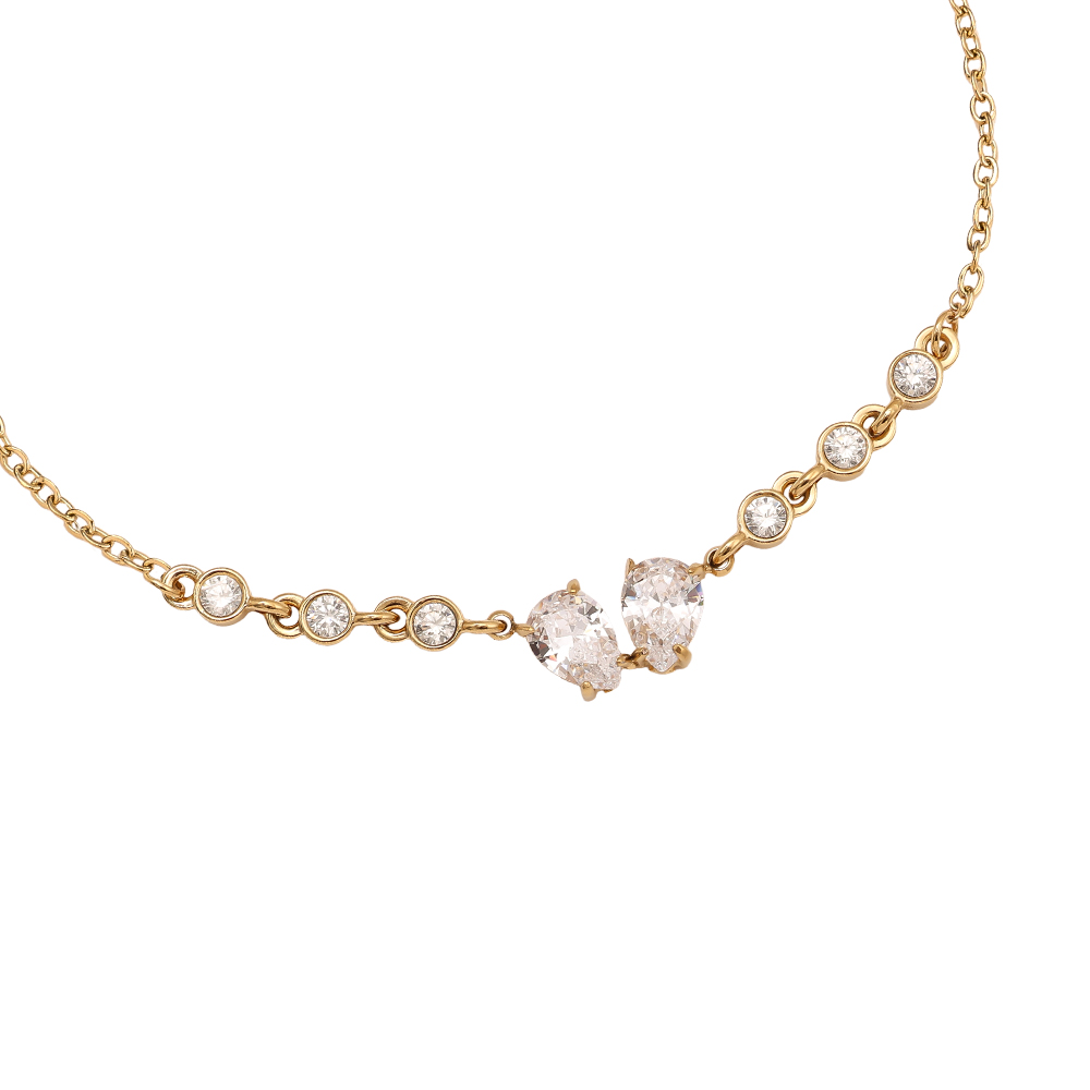 Edelstahl Armkette 16cm Fancy Sparkling Diamond